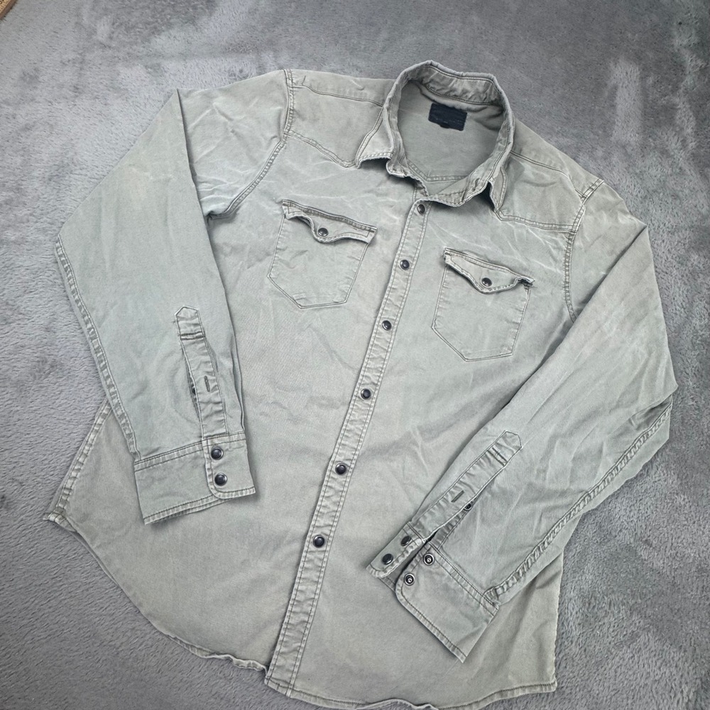 Cloth & Stone Utility‎ Shirt Womens Small Olive Green Excellent Tencel Blend